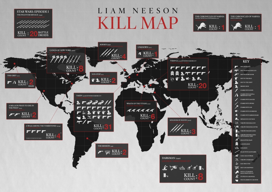 liam neeson kill map