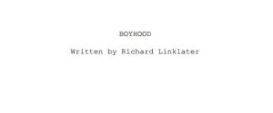 boyhood screenplay