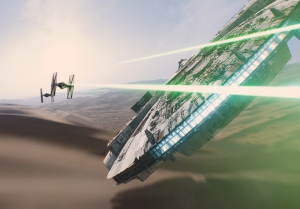 star wars the force awakens millennium falcon imax